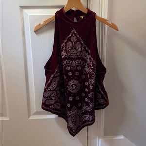 Free People velvet top